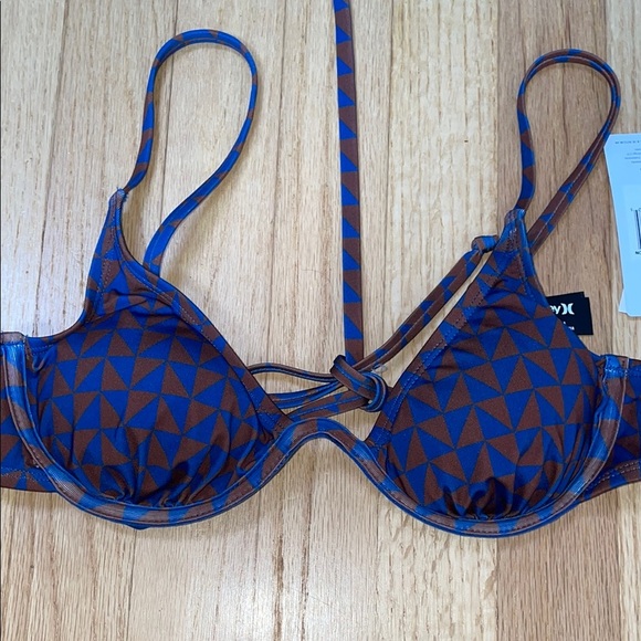 Hurley Blue and Orange Bikini with Adjustable Straps - Picture 2 of 7
